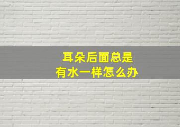 耳朵后面总是有水一样怎么办