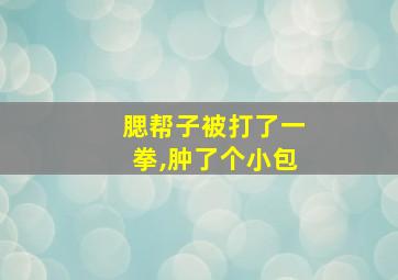 腮帮子被打了一拳,肿了个小包