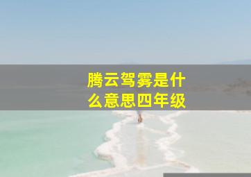 腾云驾雾是什么意思四年级