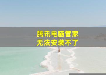 腾讯电脑管家无法安装不了