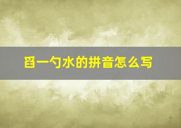 舀一勺水的拼音怎么写