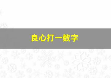 良心打一数字