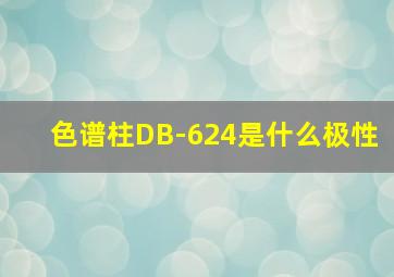 色谱柱DB-624是什么极性