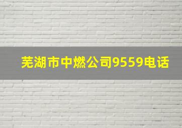 芜湖市中燃公司9559电话