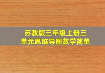 苏教版三年级上册三单元思维导图数学简单