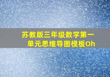 苏教版三年级数学第一单元思维导图模板Oh