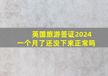 英国旅游签证2024一个月了还没下来正常吗