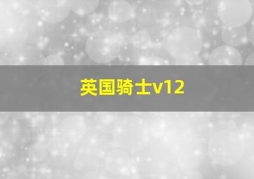 英国骑士v12