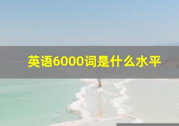 英语6000词是什么水平