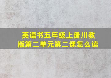 英语书五年级上册川教版第二单元第二课怎么读