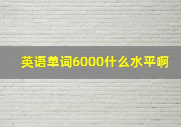 英语单词6000什么水平啊