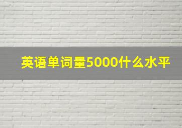 英语单词量5000什么水平