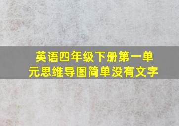 英语四年级下册第一单元思维导图简单没有文字