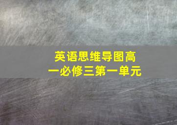 英语思维导图高一必修三第一单元