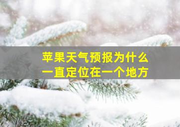 苹果天气预报为什么一直定位在一个地方