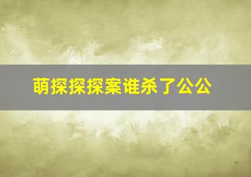 萌探探探案谁杀了公公