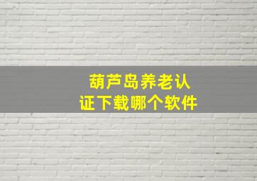 葫芦岛养老认证下载哪个软件