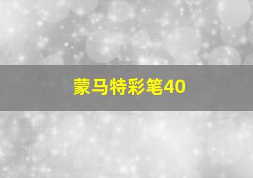 蒙马特彩笔40