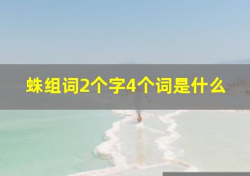 蛛组词2个字4个词是什么