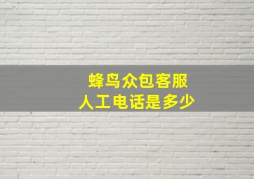 蜂鸟众包客服人工电话是多少