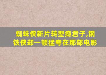 蜘蛛侠新片转型瘾君子,钢铁侠却一顿猛夸在那部电影