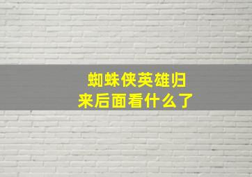 蜘蛛侠英雄归来后面看什么了