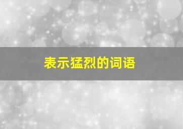 表示猛烈的词语