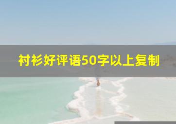 衬衫好评语50字以上复制