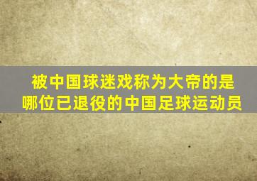 被中国球迷戏称为大帝的是哪位已退役的中国足球运动员