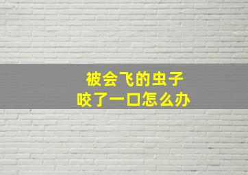 被会飞的虫子咬了一口怎么办