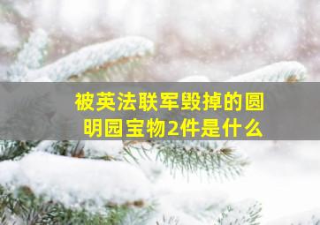 被英法联军毁掉的圆明园宝物2件是什么