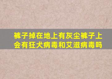 裤子掉在地上有灰尘裤子上会有狂犬病毒和艾滋病毒吗