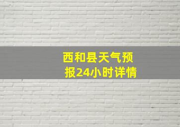 西和县天气预报24小时详情