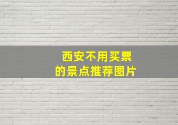 西安不用买票的景点推荐图片