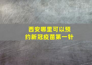 西安哪里可以预约新冠疫苗第一针