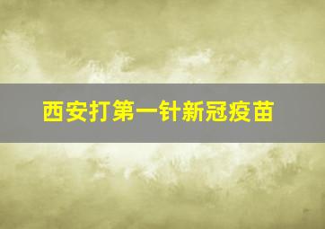 西安打第一针新冠疫苗