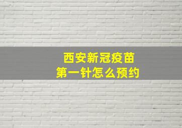 西安新冠疫苗第一针怎么预约