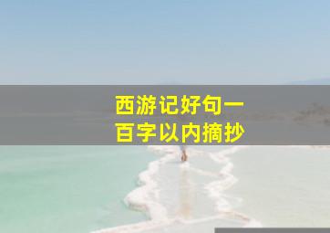 西游记好句一百字以内摘抄