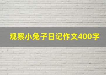 观察小兔子日记作文400字