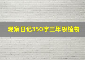 观察日记350字三年级植物