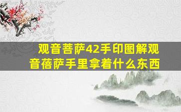 观音菩萨42手印图解观音蓓萨手里拿着什么东西