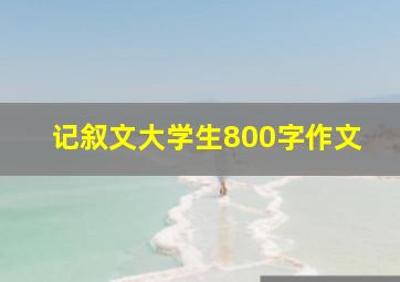 记叙文大学生800字作文