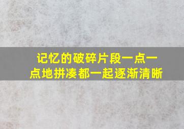 记忆的破碎片段一点一点地拼凑都一起逐渐清晰