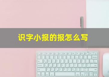 识字小报的报怎么写