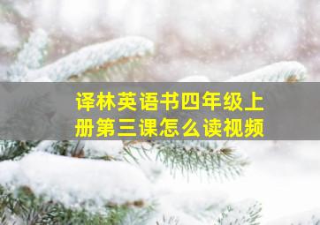 译林英语书四年级上册第三课怎么读视频