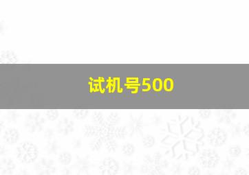 试机号500