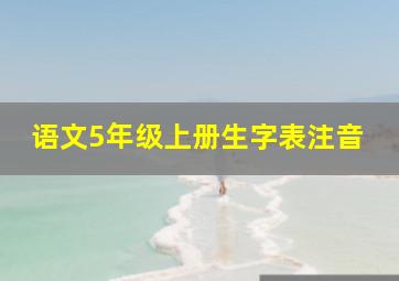 语文5年级上册生字表注音