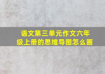 语文第三单元作文六年级上册的思维导图怎么画