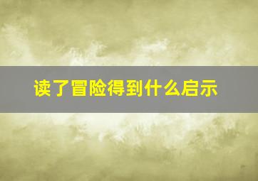 读了冒险得到什么启示