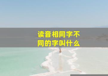 读音相同字不同的字叫什么